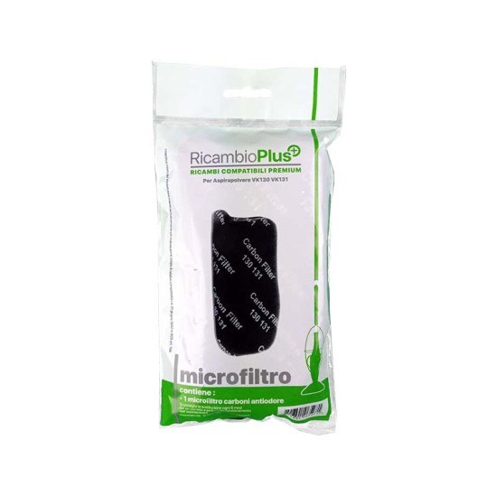 Filtro anti-odore ai carboni  compatibile Folletto VK130 VK131 in bustina Ricambio Plus +