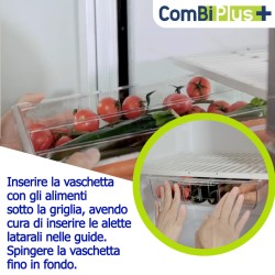 Ripiano universale per frigorifero con cassetto - Misura 38 cm