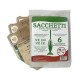 Sacchetti ecologici made in Italy - 6 pezzi - per Folletto vk130-vk131