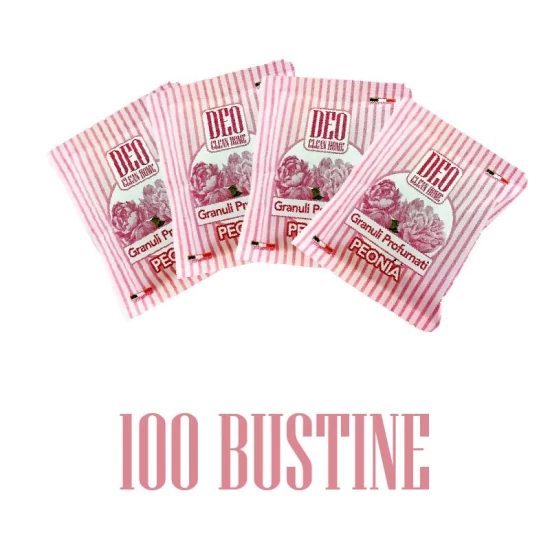 GRANULI PROFUMATI PEONIA 100 BUSTINE Linea DeoCleanHome