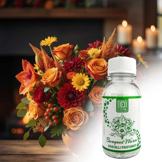 boccetta di cristalli per la rpofumazionefragranza bouquet warm