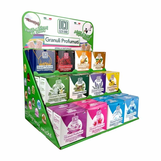 Espositore Granuli con Fornitura Completa - 24 confezioni Linea DeoCleanHome