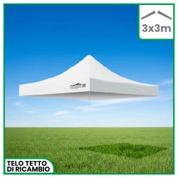 Telo Tetto di ricambio gazebo 3x3 m – Kinfe 300 g/m²