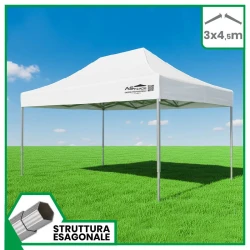 Gazebo professionale 3x4,5 heavy duty Ø 50 mm | Richiudibile
