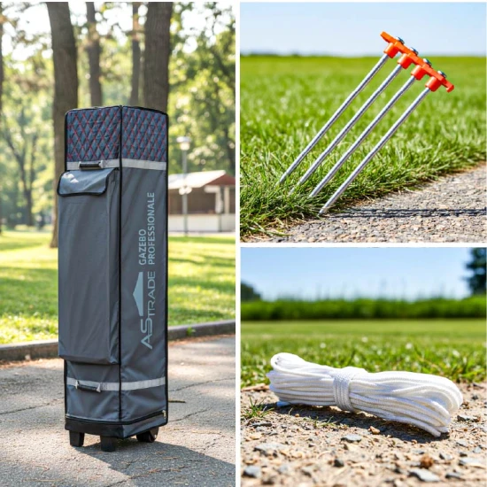 Gazebo professionale richiudibile 3x3 metri Ø 50 mm