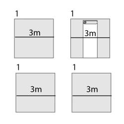 Kit Pareti Laterali 3x3 m - set 4 pareti