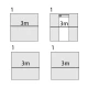 Kit teli laterali per gazebo 3x3 in tessuto Kinfe 300 g/m² impermeabile