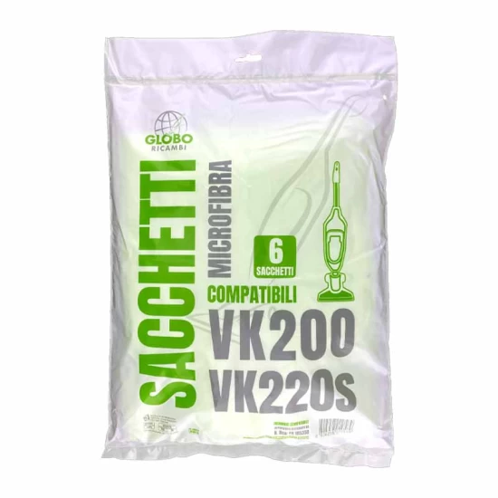 GloboRicambi -Sacchetti GreenBag Folletto VK200 VK220s compatibile