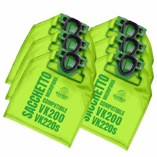 GloboRicambi -Sacchetti GreenBag Folletto VK200 VK220s compatibile