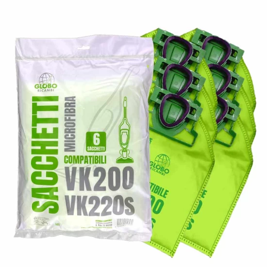 GloboRicambi -Sacchetti GreenBag Folletto VK200 VK220s compatibile