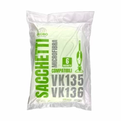 GloboRicambi -Sacchetti GreenBag Folletto VK135 VK136 compatibile