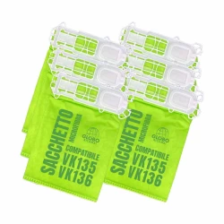GloboRicambi -Sacchetti GreenBag Folletto VK135 VK136 compatibile