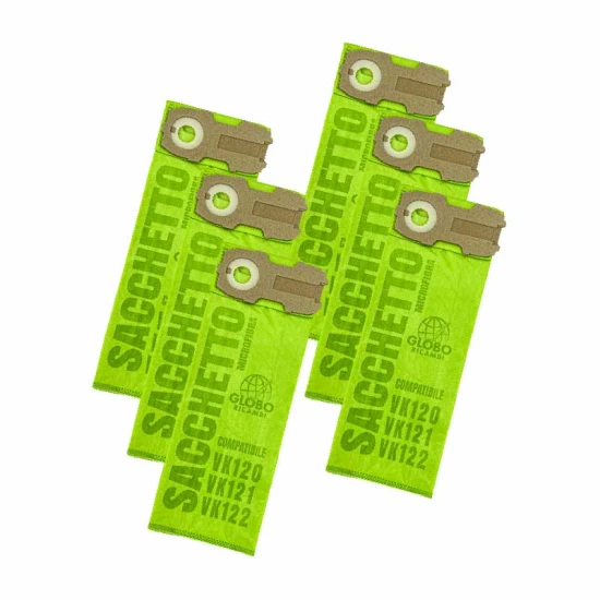 GloboRicambi -Sacchetti GreenBag Folletto VK120 121 122 compatibile