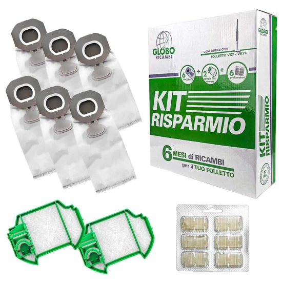 GloboRicambi - Kit in scatola per Folletto  VK7 - 7s 