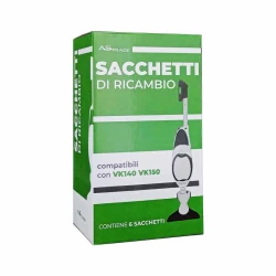 Sacchetti 6 pezzi in scatola per Folletto VK140 VK150 2022 - NUOVA LINEA 