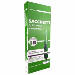 Sacchetti microfibra 6 pezzi in scatola per Folletto VK120 - 121 - 122- NUOVA LINEA 