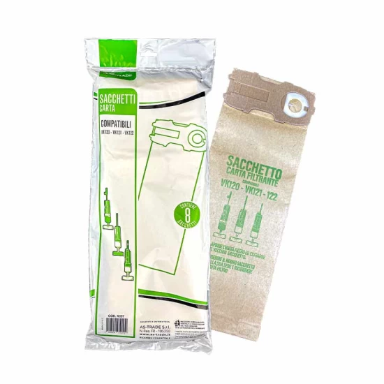 Sacchetti 8 pezzi per Folletto VK120 VK121 VK122 Linea Classica 2025