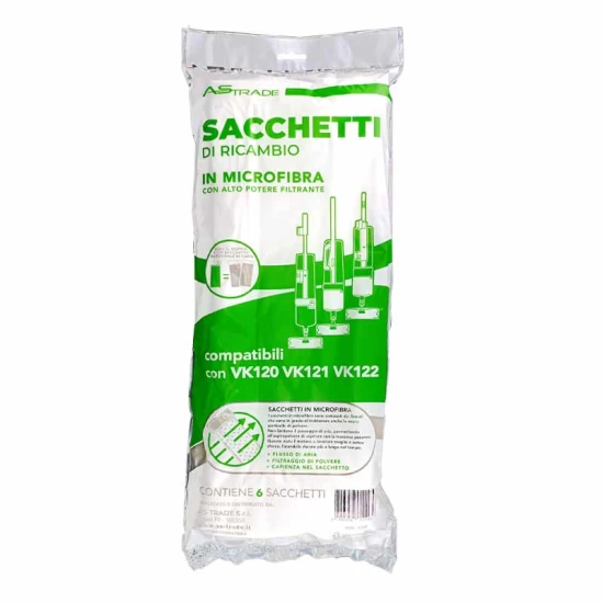 Sacchetti micro fibra per VK120 VK121 VK122 Ricambi Compatibili Folletto