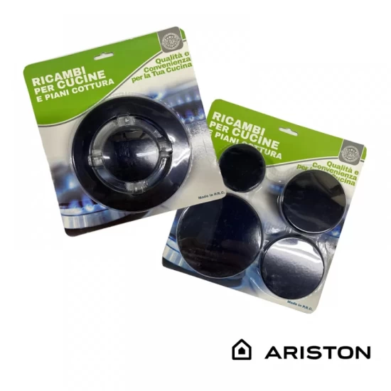 Coperchi serie 5 piattelli con tripla corona e bruciatori per Ariston Ricambi cucine a gas