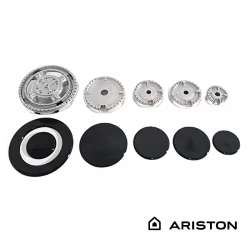 Coperchi serie 5 piattelli con tripla corona e bruciatori per Ariston