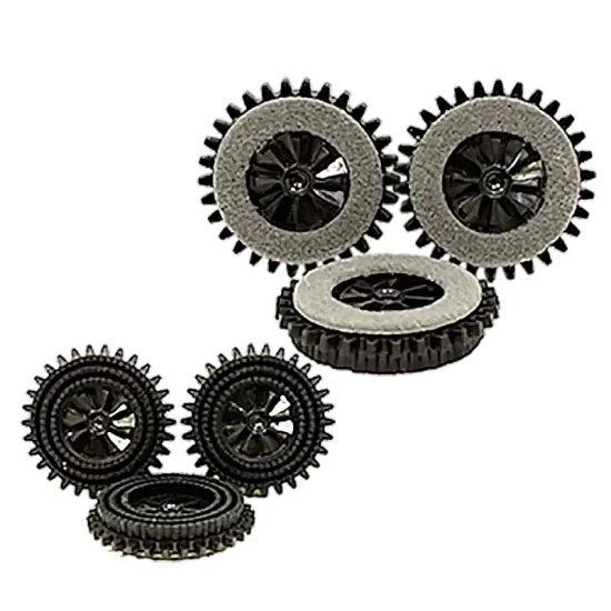 Spazzole feltro - set 3 pezzi - per lucidatrice Folletto PL515 Ricambi PL515