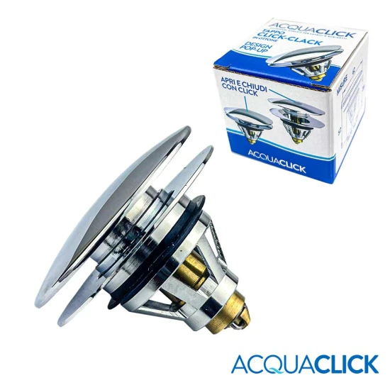 Tappo Click-Clack in Ottone per Lavabo e Bidet