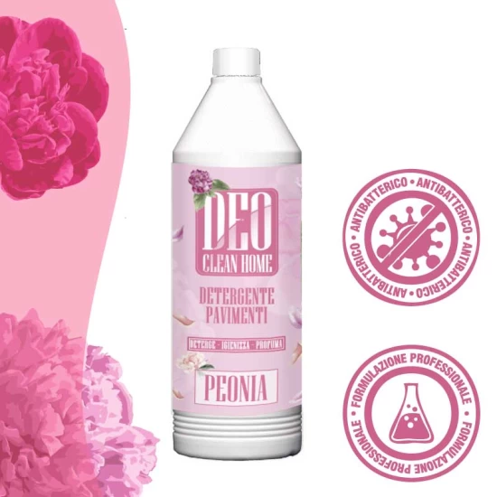 DeoClean HOME Peonia- Detergente Pavimenti -  1000ml Linea DeoCleanHome