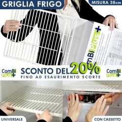 Ripiano universale per frigorifero con cassetto - Misura 38 cm