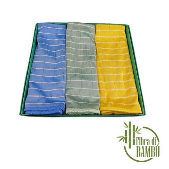 Panni in Fibra di Bambù - 3 PEZZI Pulizia Professionale