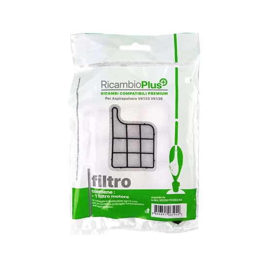Filtro Griglia per VK135 -VK136 Ricambio Plus  in bustina RP+ per VK135 136