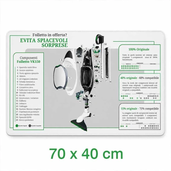 Tappeto da banco o scrivania con Folletto
