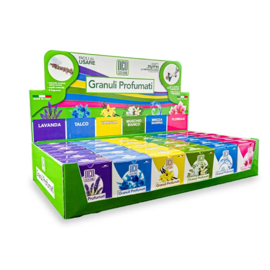 Granuli Profumati Box Espositore da Banco - 36 confezioni Linea DeoCleanHome