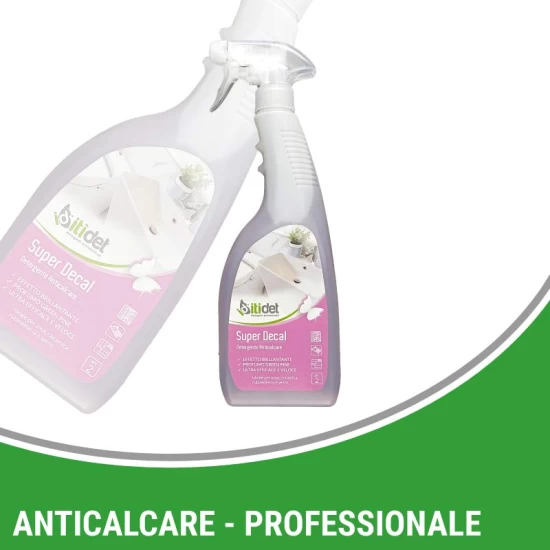 SuperDecal - Detergente Anticalcare Spray PROFESSIONALE -  750ml Pulizia Professionale