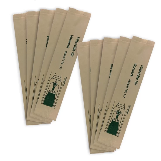 Sacchetti in carta 10 pezzi per Folletto VK116 VK117 Ricambi Compatibili Folletto