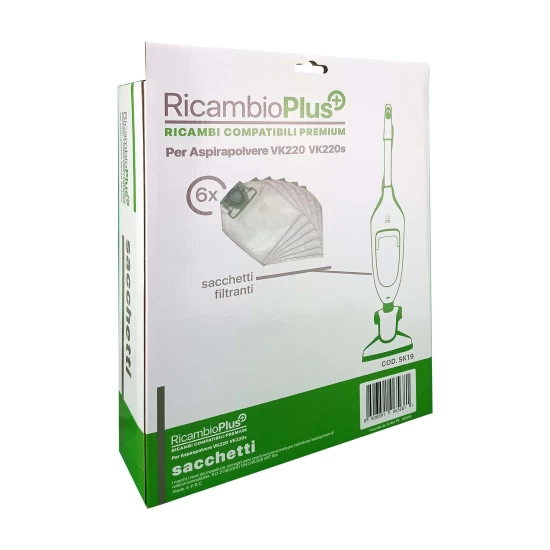 Sacchetti filtranti Ricambio Plus+ per VK200 e VK220s RP+ per VK200 220s