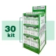 Espositore da terra in cartone autoportante per 30 scatole Kit Risparmio e 32 boccette di cristalli profumati