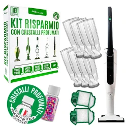 Kit Risparmio compatibile VK7/VK7s – 6 sacchetti, 2 filtri a griglia e cristalli profumati 100 g