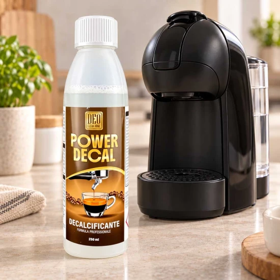 Power Decal Deo Clean Home decalcificante liquido per macchine da caffè, flacone da 250 ml
