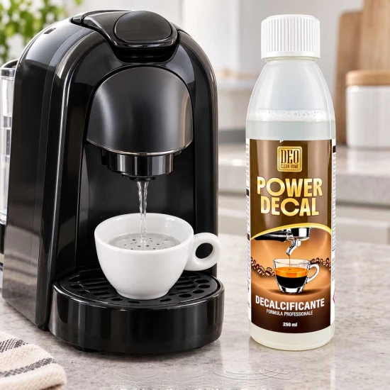 Power Decal Deo Clean Home decalcificante liquido per macchine da caffè, flacone da 250 ml