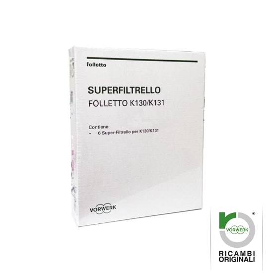 Super Filtrello  fp130/131 Folletto ORIGINALE - 43728 Ricambi Originali VK130 - VK131